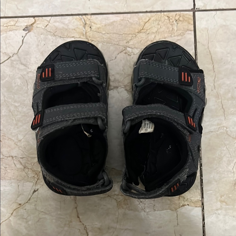 Kids Gray and Black Sandals